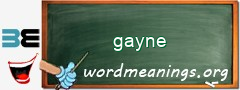 WordMeaning blackboard for gayne